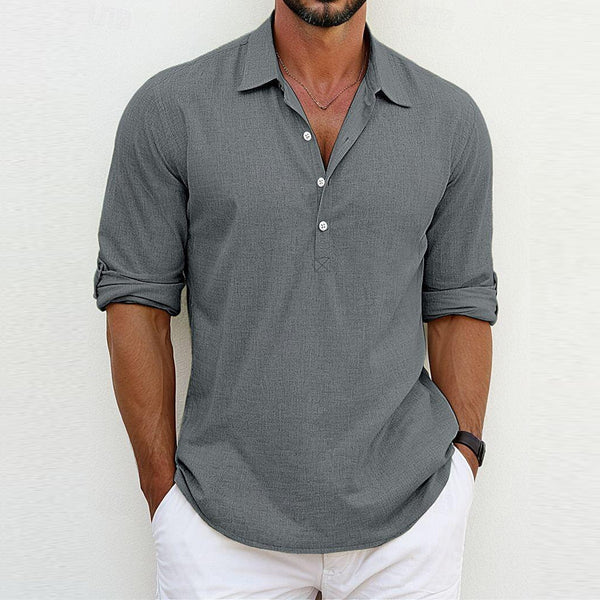 Solid Color Polo Collar Leisure Fashion Tops