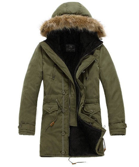 Men's Warm Overcoat Winter Coat Parka Cotton Jackets - WOMONA.COM