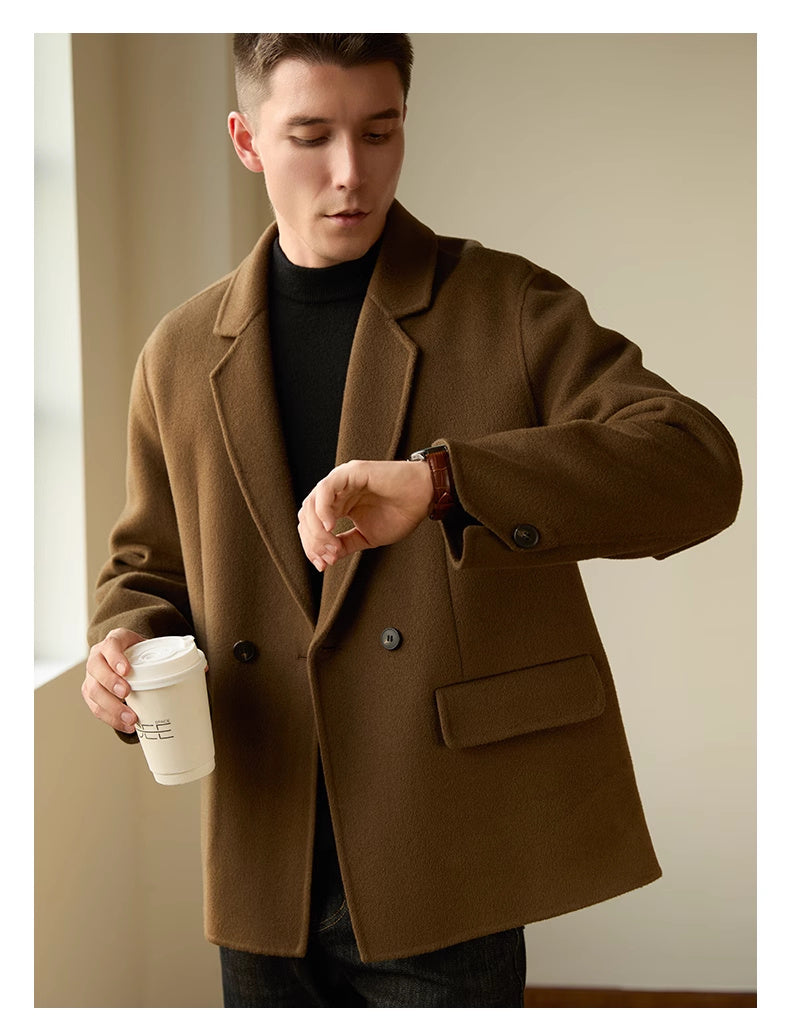 Double-sided Woolen Coat Men's High-end Business Leisure - WOMONA.COM