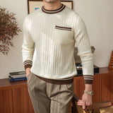 Crew Neck Long Sleeve Sweater Pullover - WOMONA.COM