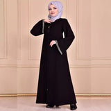 Middle East Dubai Turkey Jalabiya Zipper Cardigan Robe - WOMONA.COM