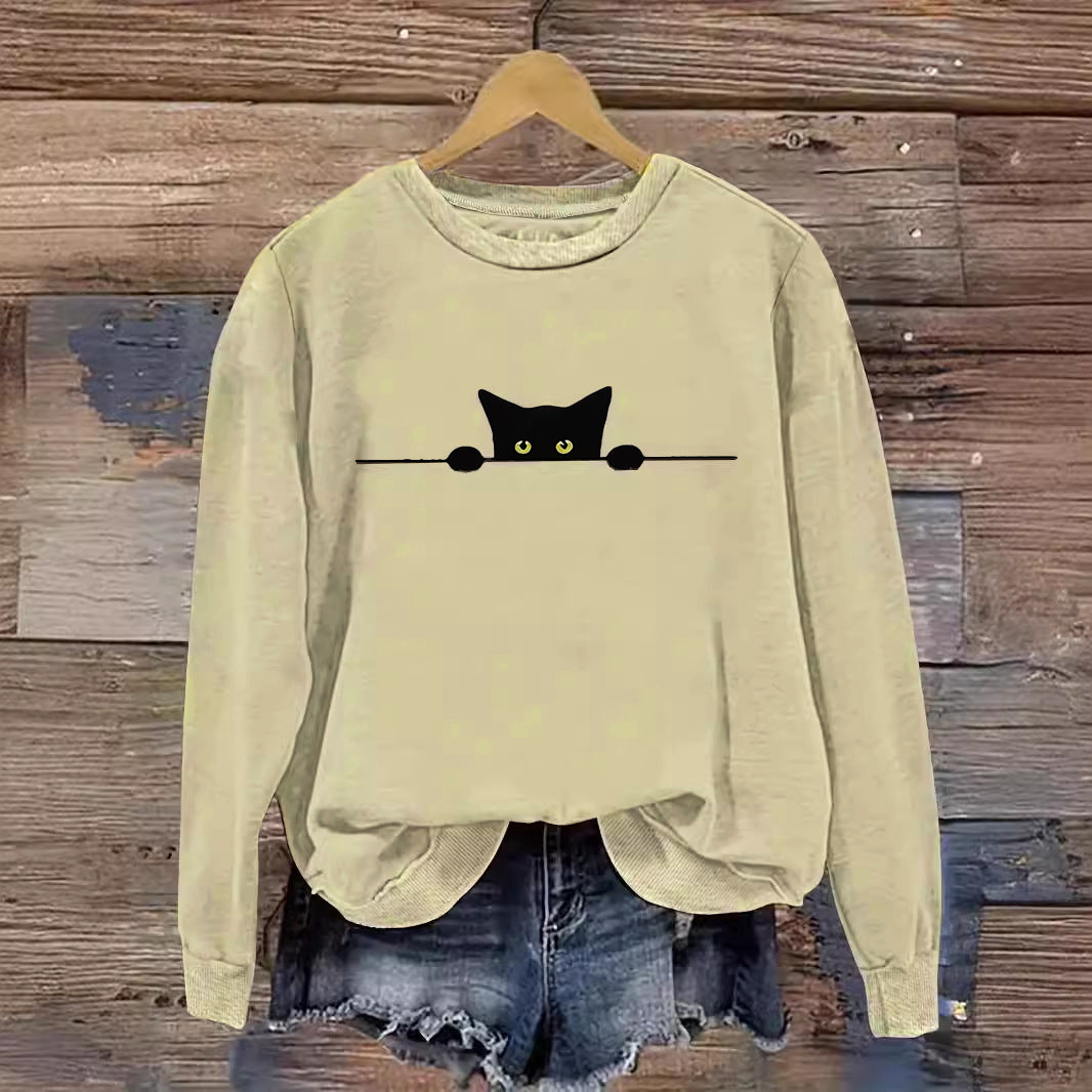 Loose Round Neck Pullover Animal Print Sweater – alternate product view 11