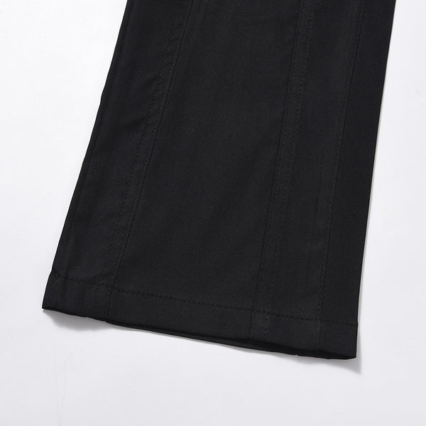 Rivet Slightly Flared Casual Men High Street Suit Pants - WOMONA.COM