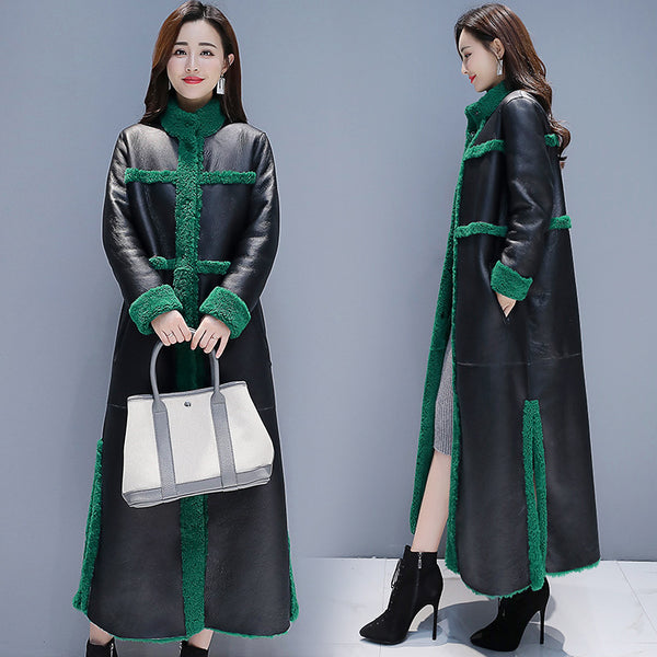 Fleece-lined Thick Lamb Wool Coat For Women - WOMONA.COM