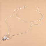 Fashion Alloy Bull Head Pendant Necklace Necklace - WOMONA.COM