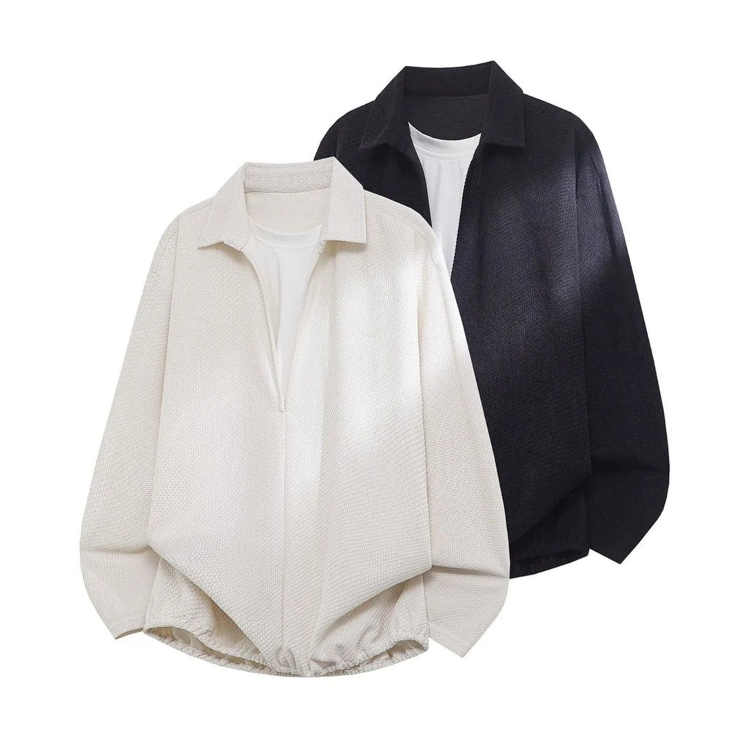 Two Fake Loose-fitting Shirt Hoodies For Men