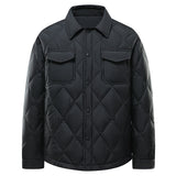 Lapel Thickening Down Jacket Men's Short Coat