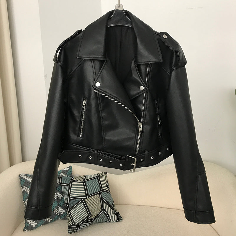 American Style Jacket Leather Coat - WOMONA.COM