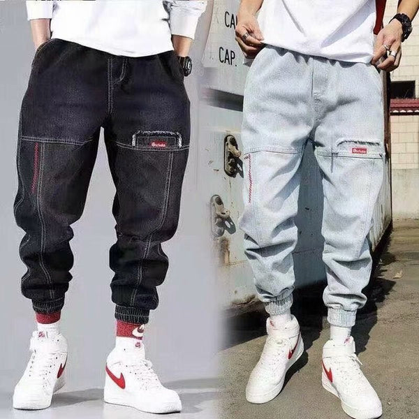 Plus Size Wide Leg Harem Casual Pants For Men - WOMONA.COM