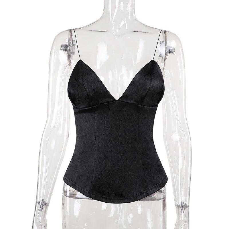 Waist Waistcoat Hot Girl T-shirt - WOMONA.COM