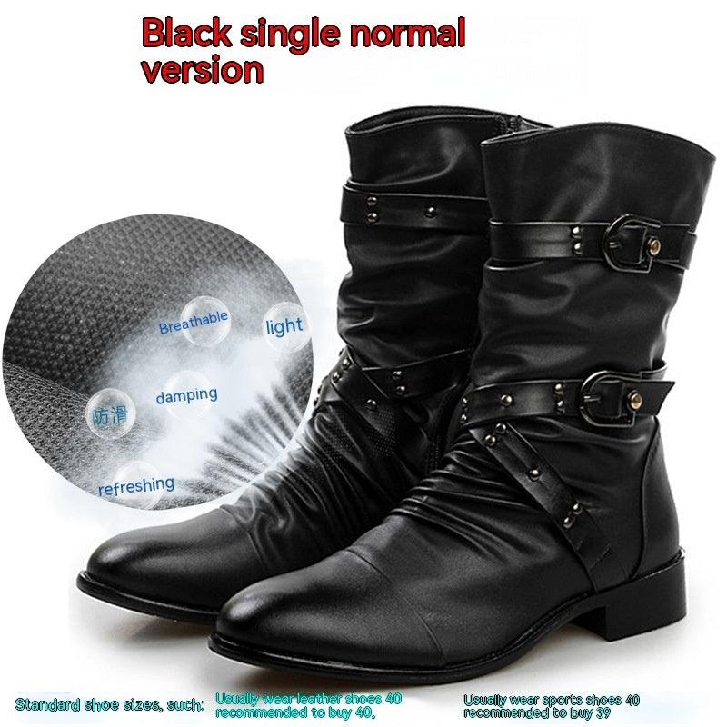 Men's High-top Leather Dr Martens Boots - WOMONA.COM
