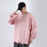 Trendy High Street Ripped Loose Sweater Men - WOMONA.COM