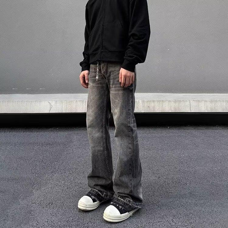 Men's Long Slim Fit Black Jeans