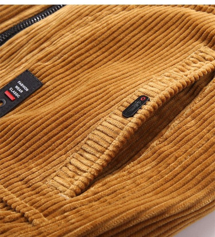 Mode Persönlichkeit Corduroy Herren warmer Baumwollmantel