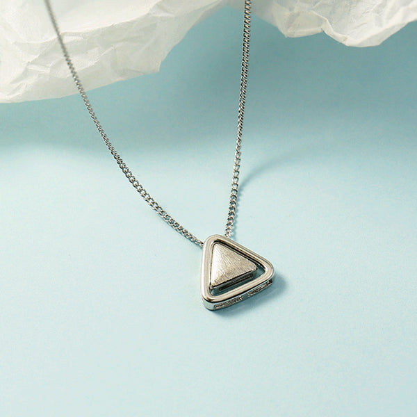 Geometric Triangle Necklace Female Niche Design Necklace