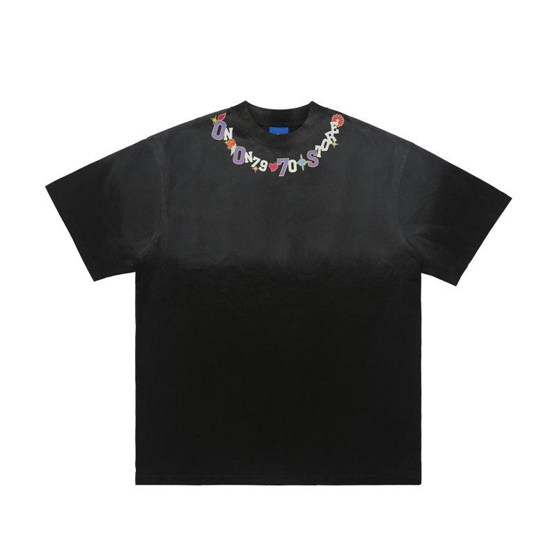 Couple Loose Shoulder T-shirt Men - WOMONA.COM