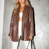 Women's Casual Warm Leather Jacket - WOMONA.COM