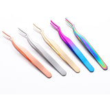 Stainless Steel Beauty Tools Eyelash Curler Aid Tweezers - WOMONA.COM