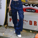 Retro High Waisted Straight Leg Jeans For Women - WOMONA.COM