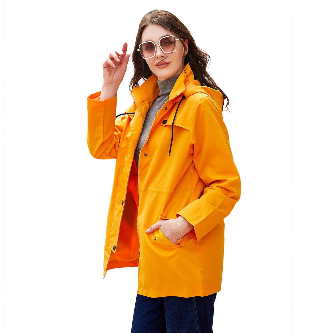 Women's Mid-length Cardigan Hooded Coat - WOMONA.COM