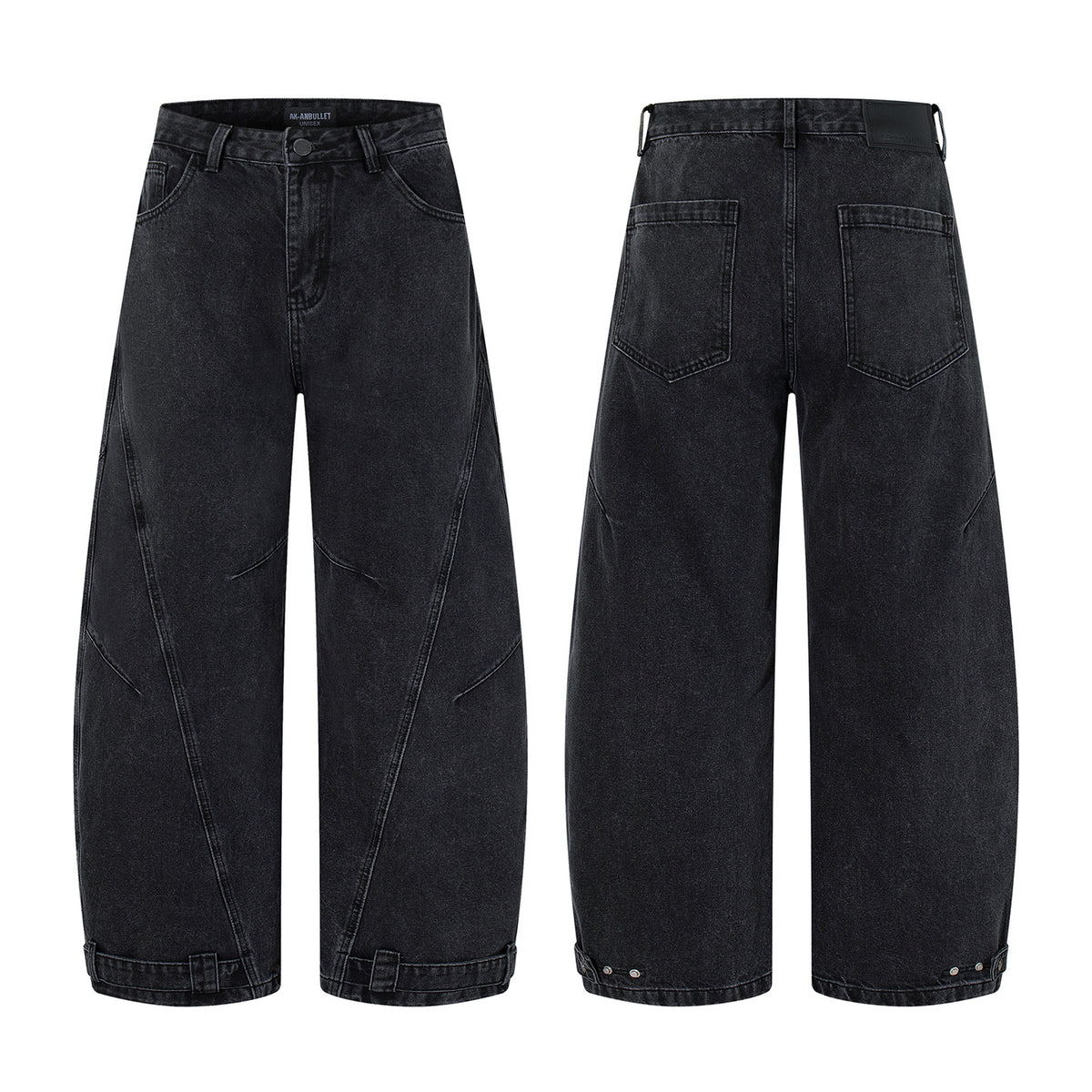 American-style Streetwear Hip-hop Distressed Wide-leg Jeans
