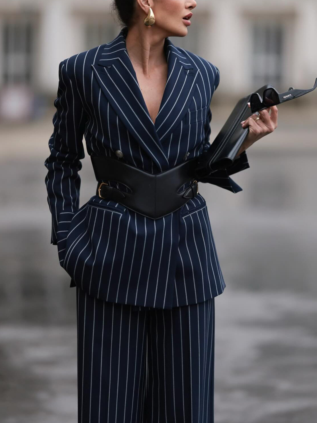 Striped Blazer, Vest & High-Waist Pants Separates – product image 6