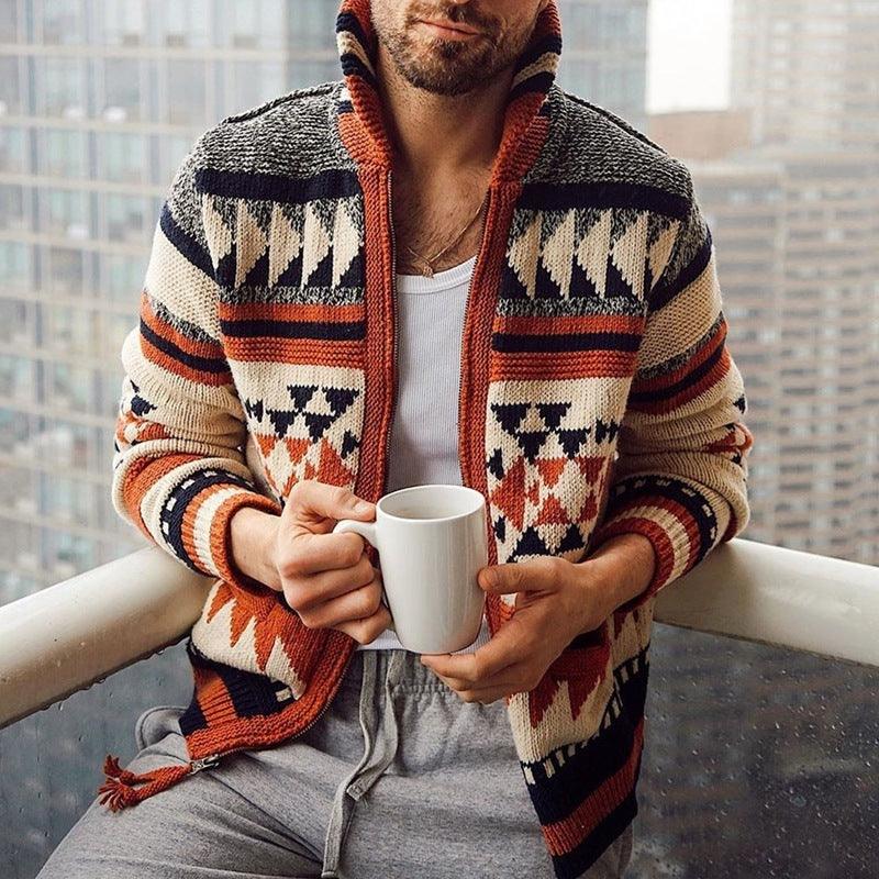 Men's Autumn And Winter Zippered Cardigan Jacket - WOMONA.COM