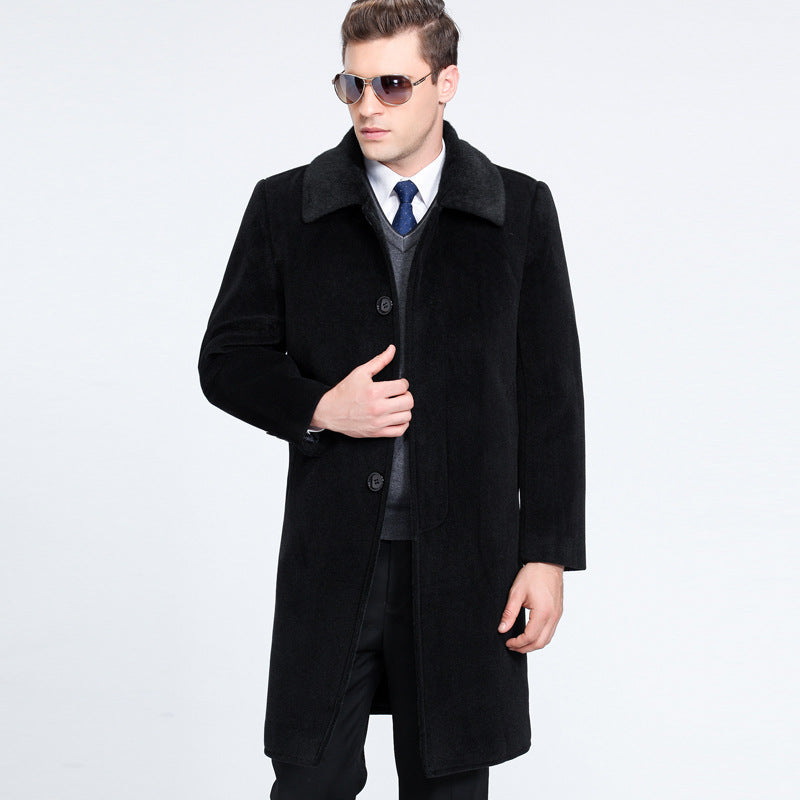 Men's Mid-Length Lapel Business Coat