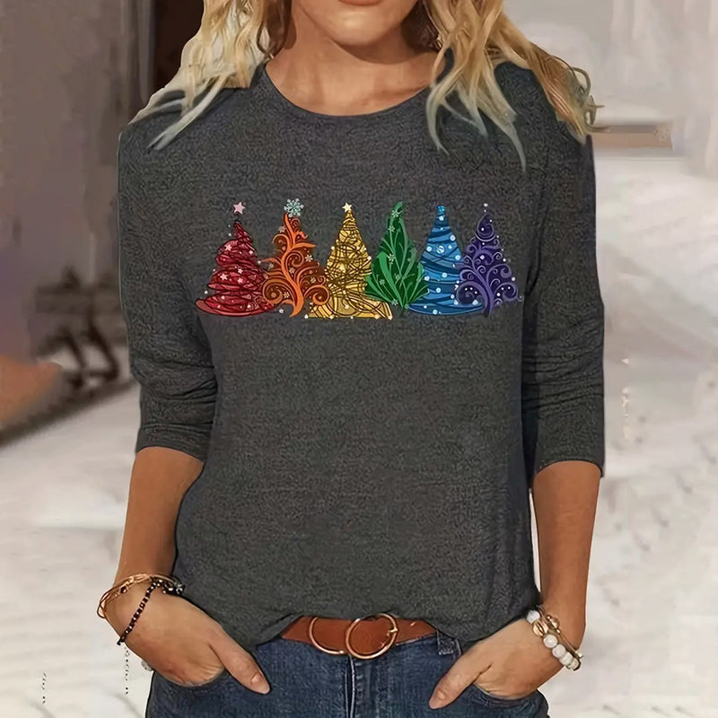 Women's Long-sleeved T-shirt Christmas