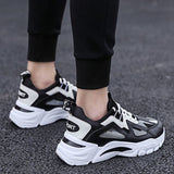 White Sneakers Men Non Slip Walking Running Shoes Sports - WOMONA.COM