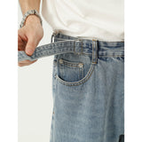 Personality Trend Design Sense Straight Casual Jeans Men - WOMONA.COM