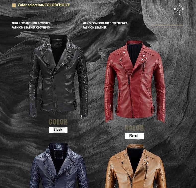 Chaqueta de cuero de moda para hombre