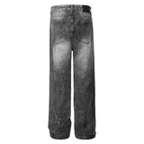 Fashion Wash Spray Printed Jeans For Men - WOMONA.COM