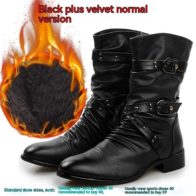 Men's High-top Leather Dr Martens Boots - WOMONA.COM