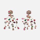 Earrings Colorful Diamond Colorful Crystal Earrings - WOMONA.COM