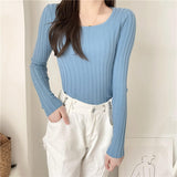 Autumn And Winter New Sweaters And Square Neck Bottoming Shirts - WOMONA.COM