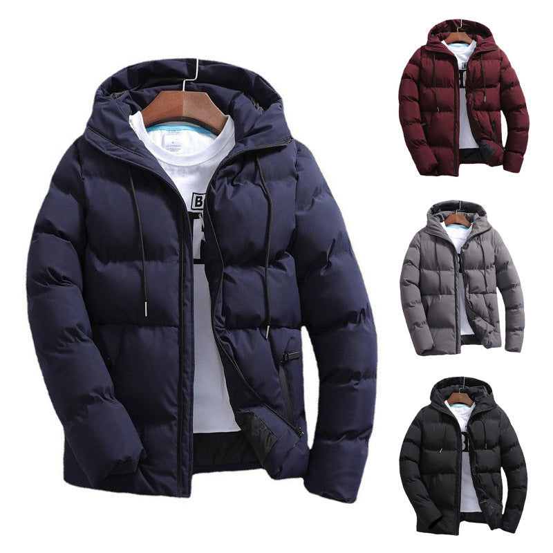 New Men's Pure Cotton Padded Jacket Hooded Coat - WOMONA.COM