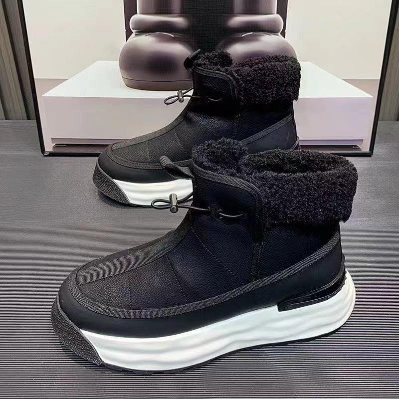 High-top Platform Men's Shoes Genuine Leather - WOMONA.COM