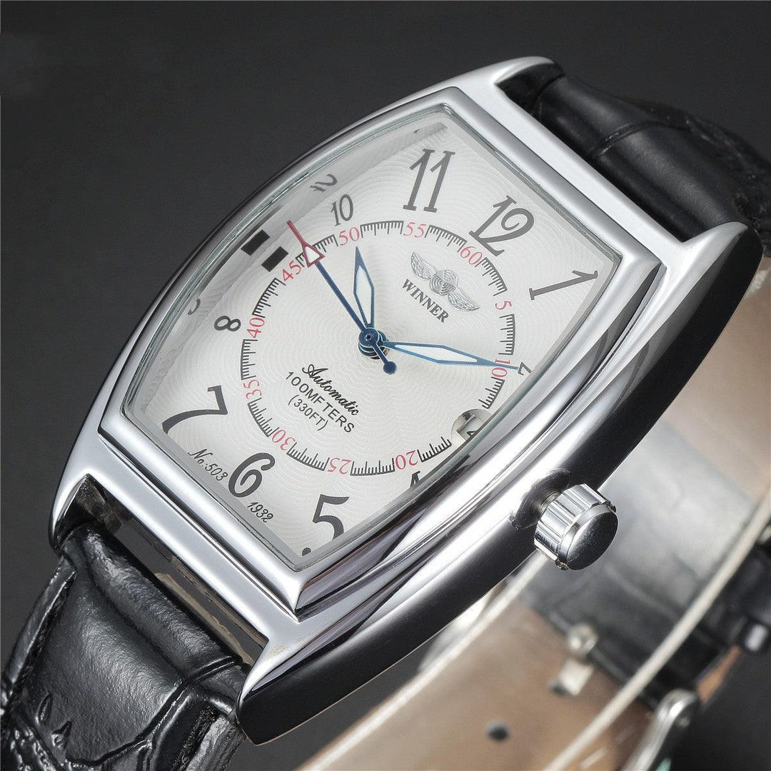 Casual Barrel-shaped Automatic Mechanical Watch - WOMONA.COM