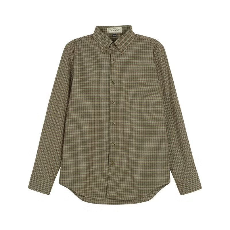 Spring And Autumn Vintage Striped Shirt Men