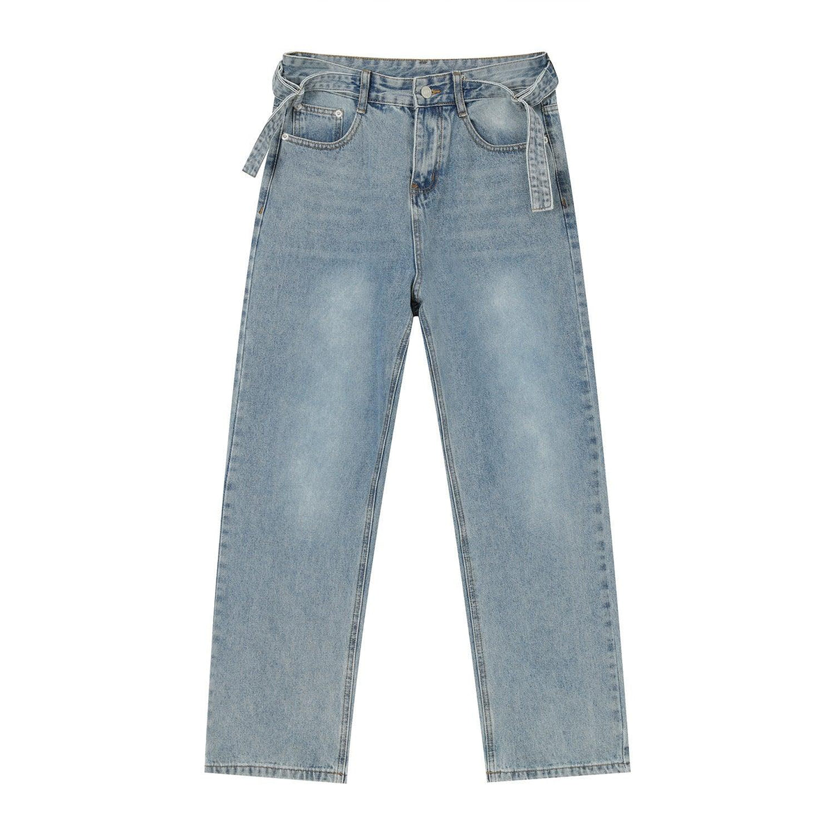 Personality Trend Design Sense Straight Casual Jeans Men - WOMONA.COM