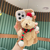 Christmas Bear Plush Mobile Phone Case - WOMONA.COM