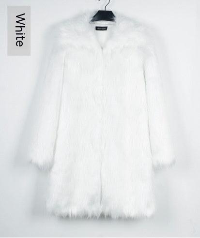 Men's Overcoat Faux Fur Coat Long Trench Coat - WOMONA.COM