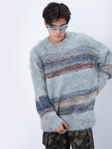 Hair And Stripes On A Thick Sweater Man - WOMONA.COM