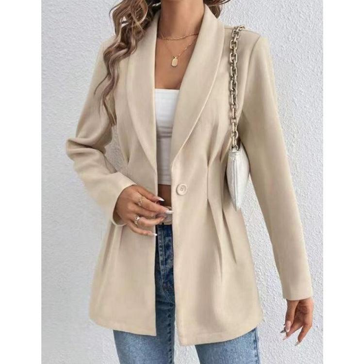 Long Sleeve Slim Fit Woolen Women's Coat