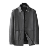 Plus Size Men's Clothing Loose Stand Collar Coat - WOMONA.COM