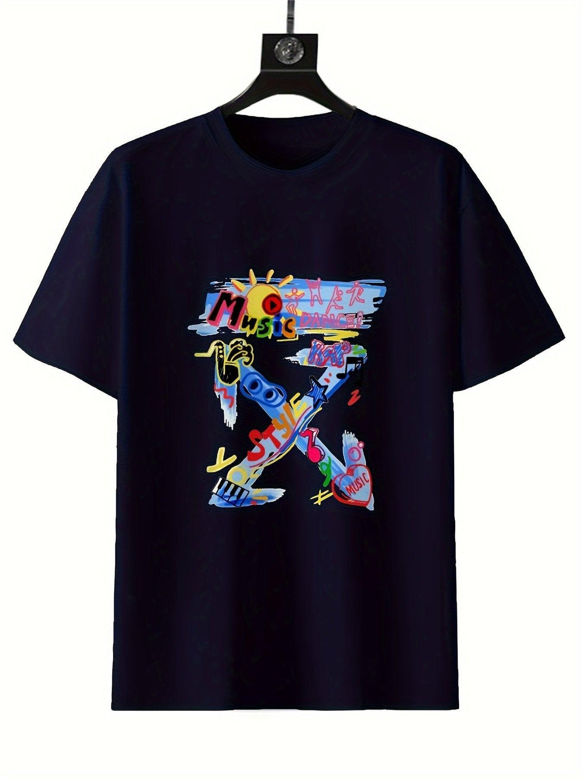 Round Neck Printed T-shirt Casual - WOMONA.COM