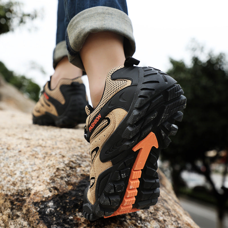 Outdoor Hiking Boots Men Summer Breathable Trekking Shoes - WOMONA.COM