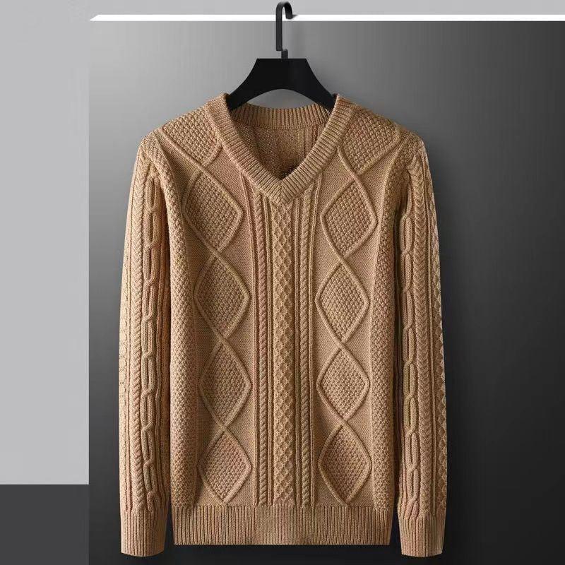 Men's Thickened Thermal Base Sweater - WOMONA.COM