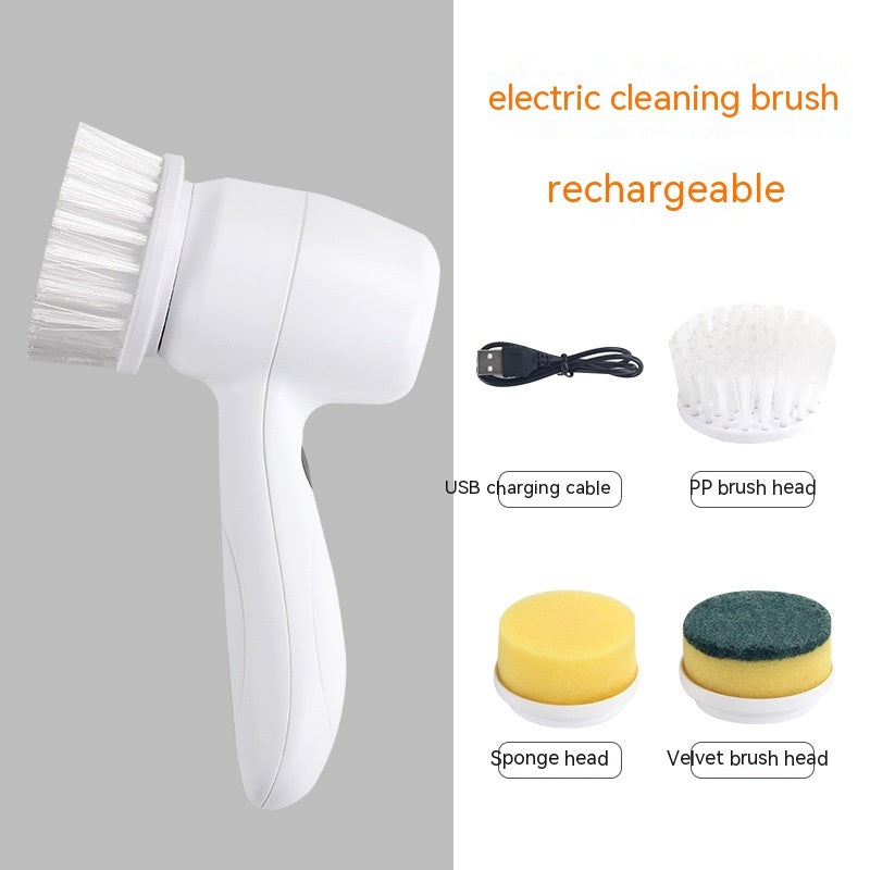 Electric Cleaning Brush 4 In 1 Spinning Scrubber Handheld Electric Cordless